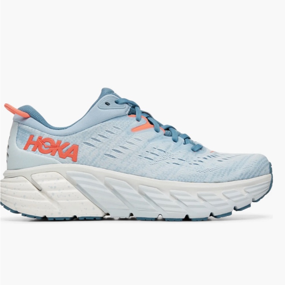 HOKA Gaviota 4 Women Running Shoe sz 8B in Blue Fog/Plein Air